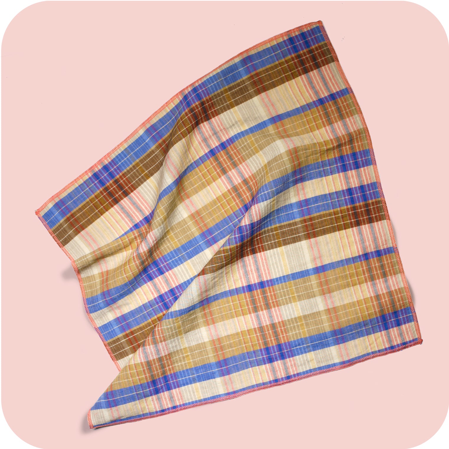 The Autumn Fête - Linen Plaid Dinner Napkins, Set of 2