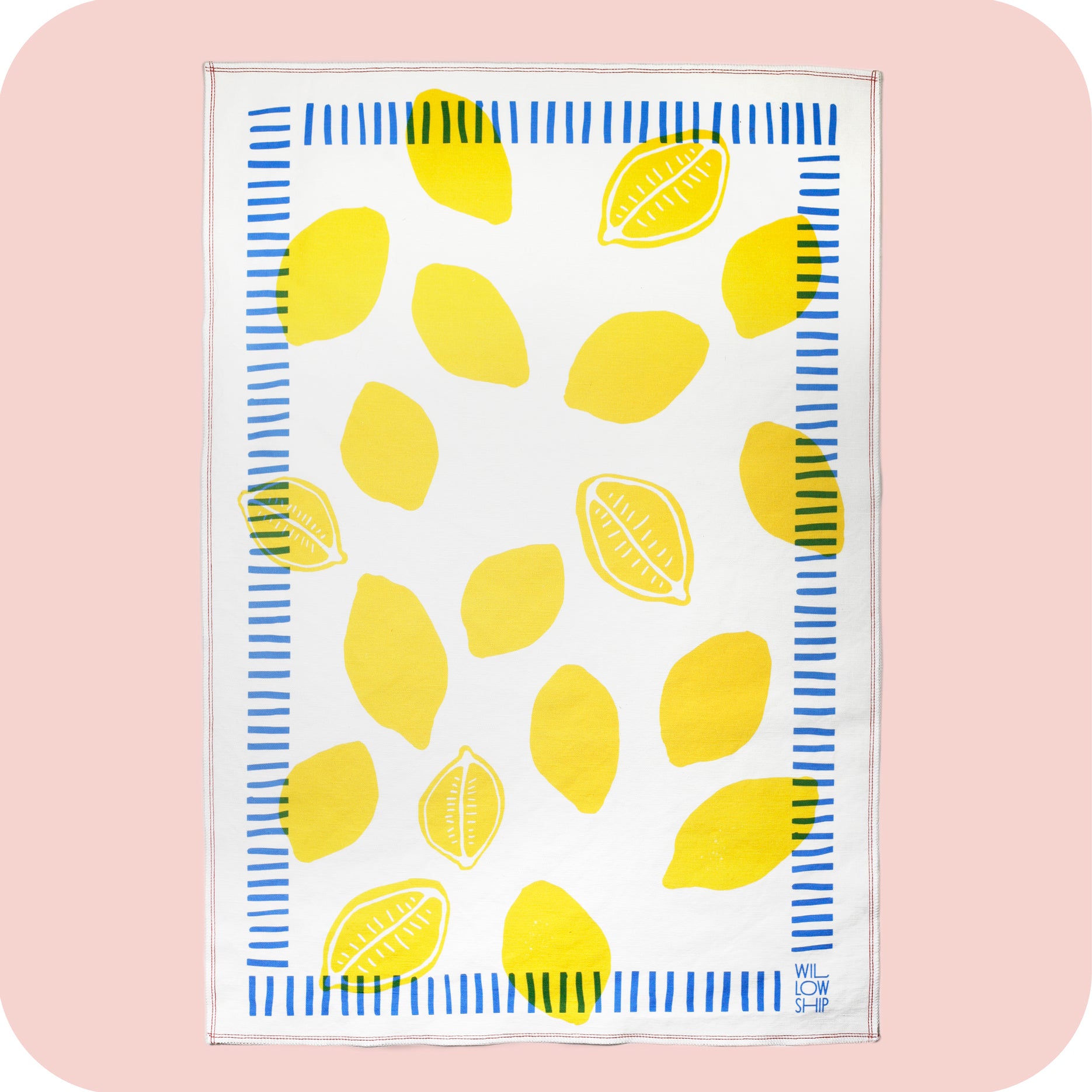 Sfusato Lemons - Linen/Cotton Illustrated Tea Towel